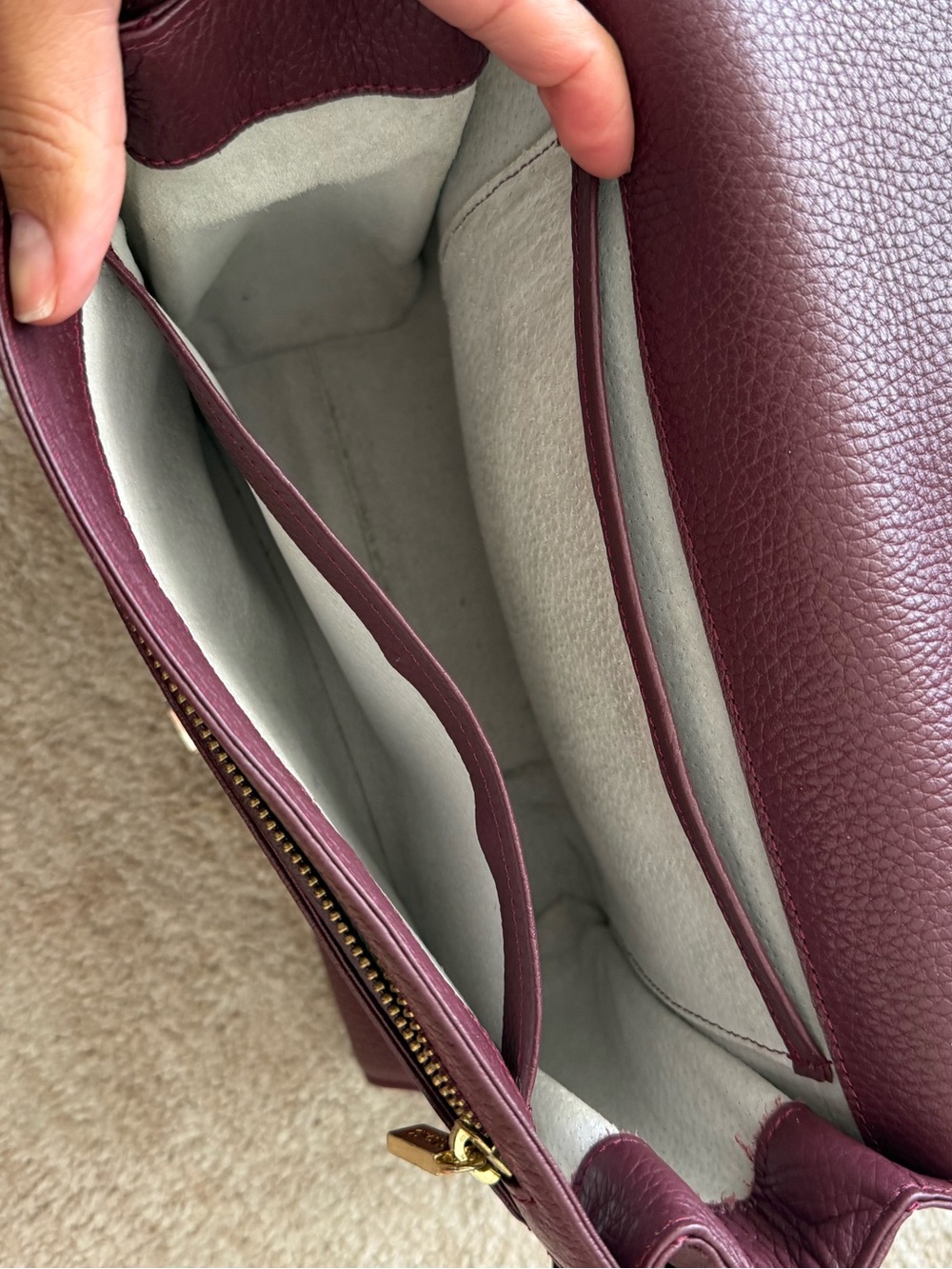 Cuyana Burgundy Leather Crossbody Bag - Picture 12 of 12